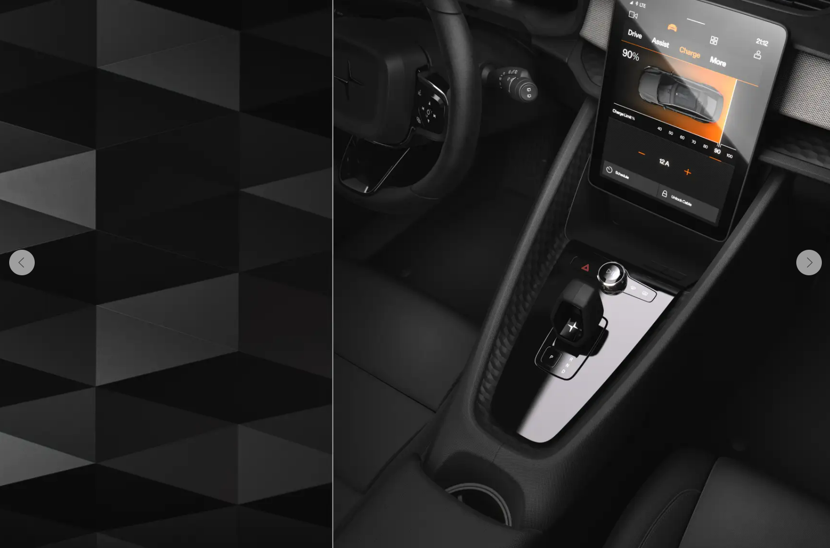 Polestar 2 Standard Range Innenraum von vibe